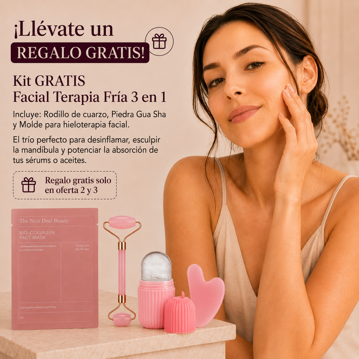 Mascarilla de colágeno biológico de acción profunda | The Nice Deal Beauty