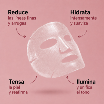 Pack de 10 Mascarillas Faciales de Colágeno Hidratante | The Nice Deal Beauty